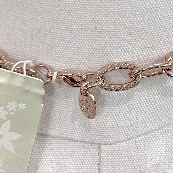 NWT Sheila Fajl Oversized Agate Pendant Necklace w/ Rose Gold-Tone Chain - Picture 10 of 10